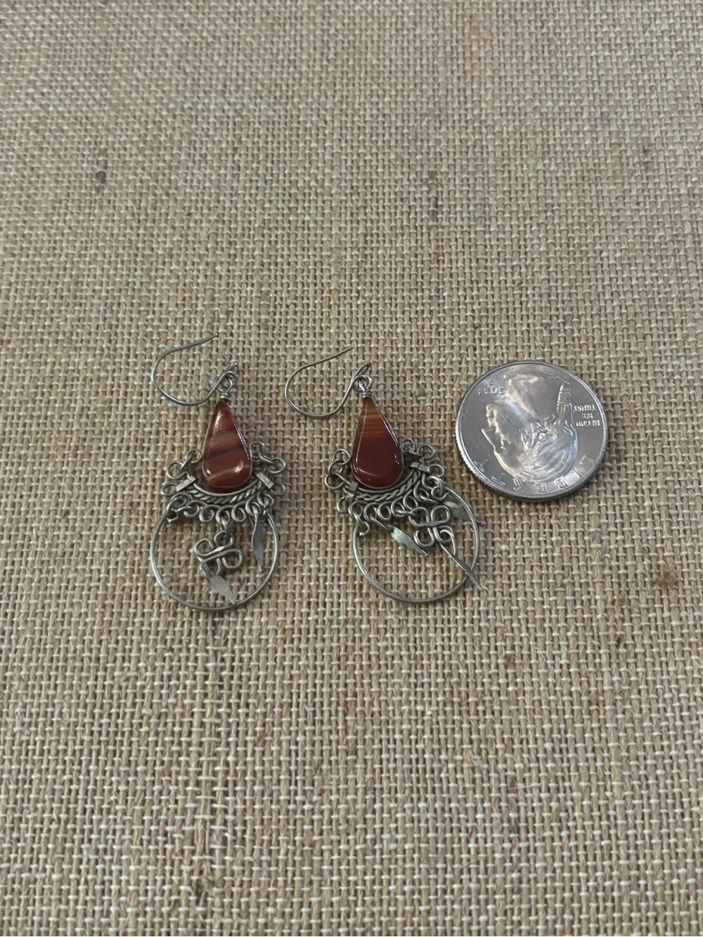 Bohemian Style Gemstone Drop Earrings